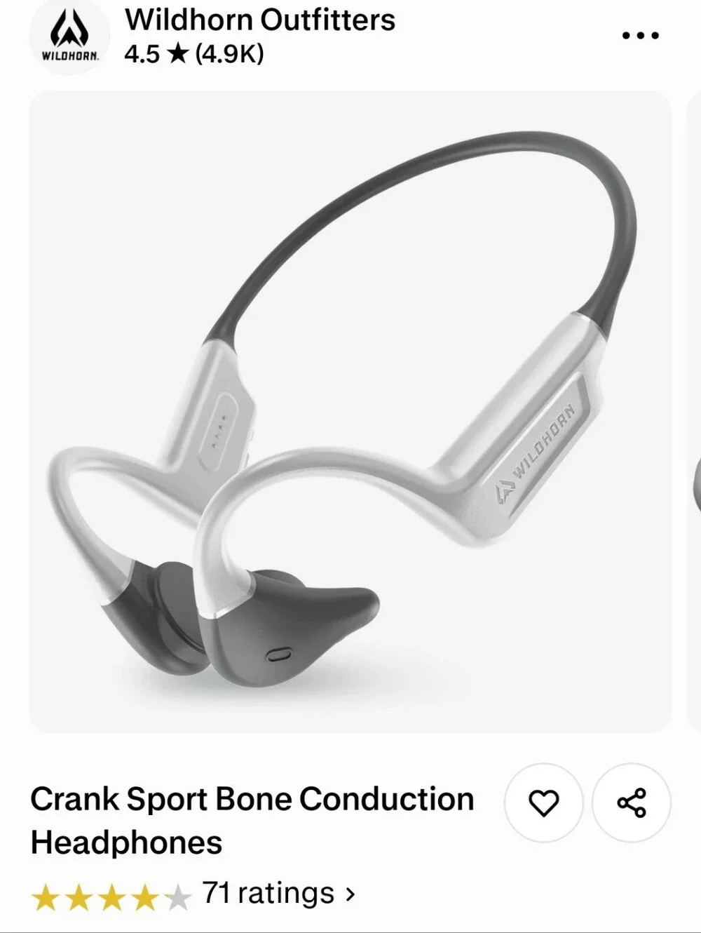 Crank Sport Bone Conduction Headphones — Space Gray/Black